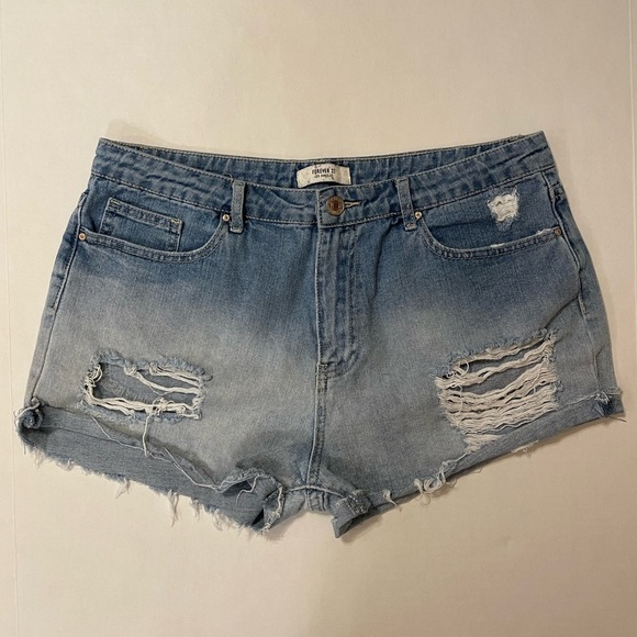 Forever 21 distressed denim jean shorts 31 - Picture 1 of 3